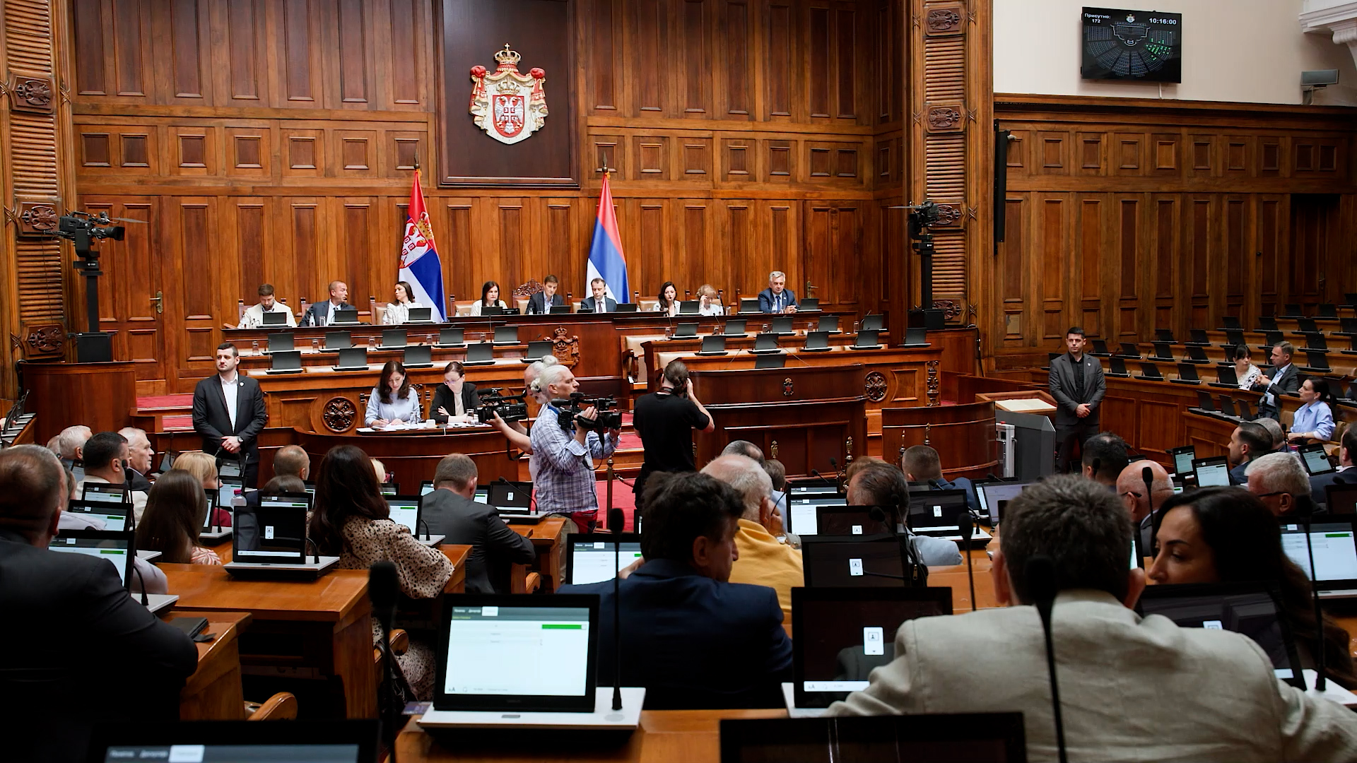 Beograd, Sedmo zasedanja Narodne skupstine Republike Srbije, dan za glasanje, pokrivanje